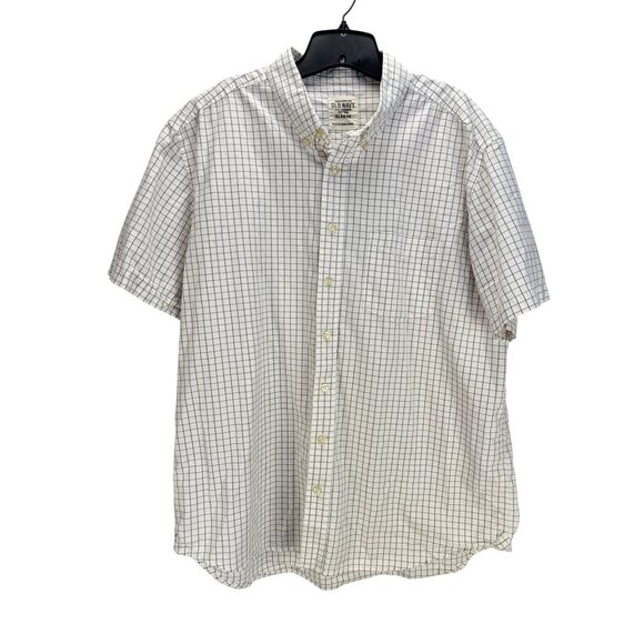 Old Navy XL Button Down Shirt Checkered Short Sleeve Casual Cotton Streetwear - Picture 2 of 8